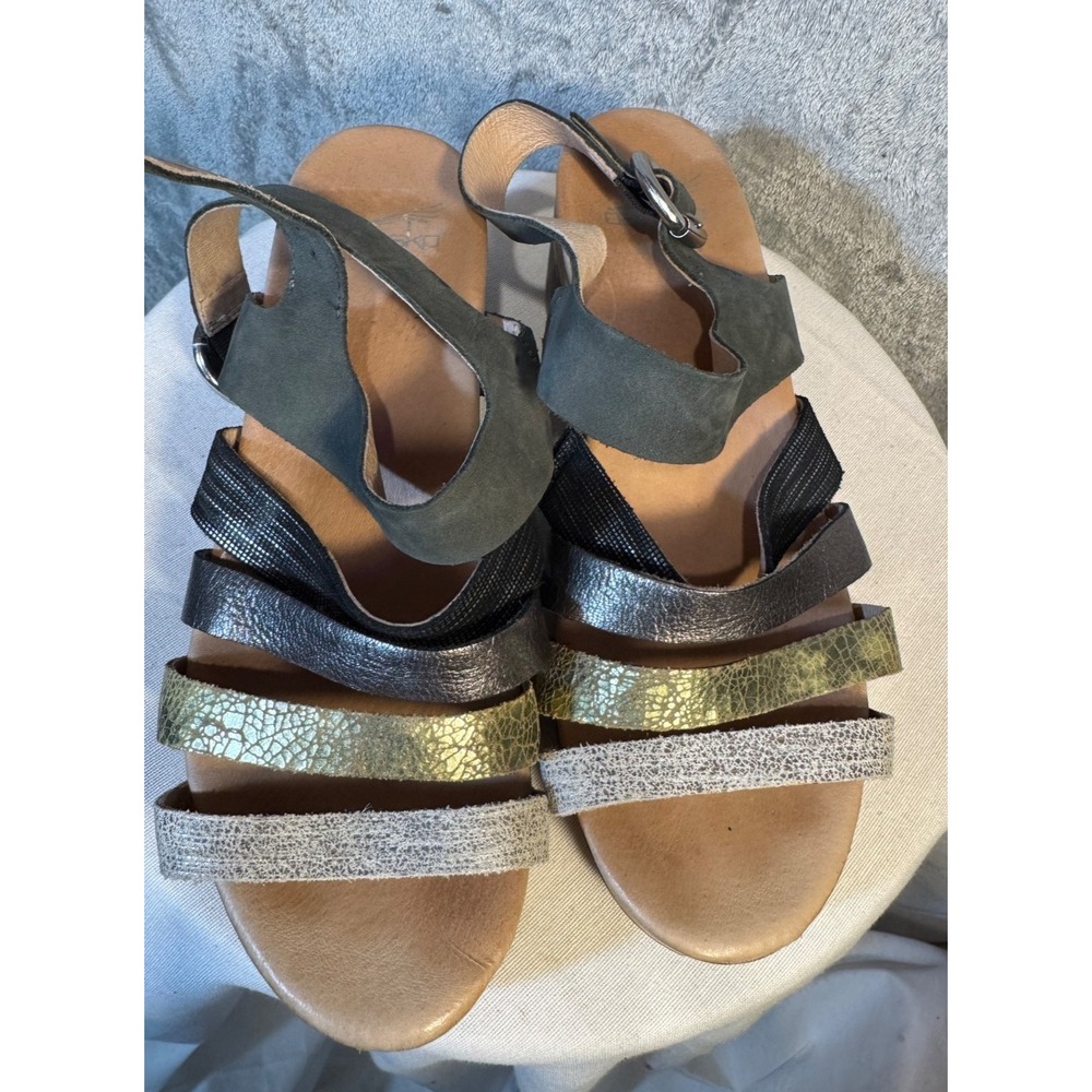 Dansko Maribeth Sandals Leather multi Metallic Women 40 Sz 9 whimsigoth bohemia
